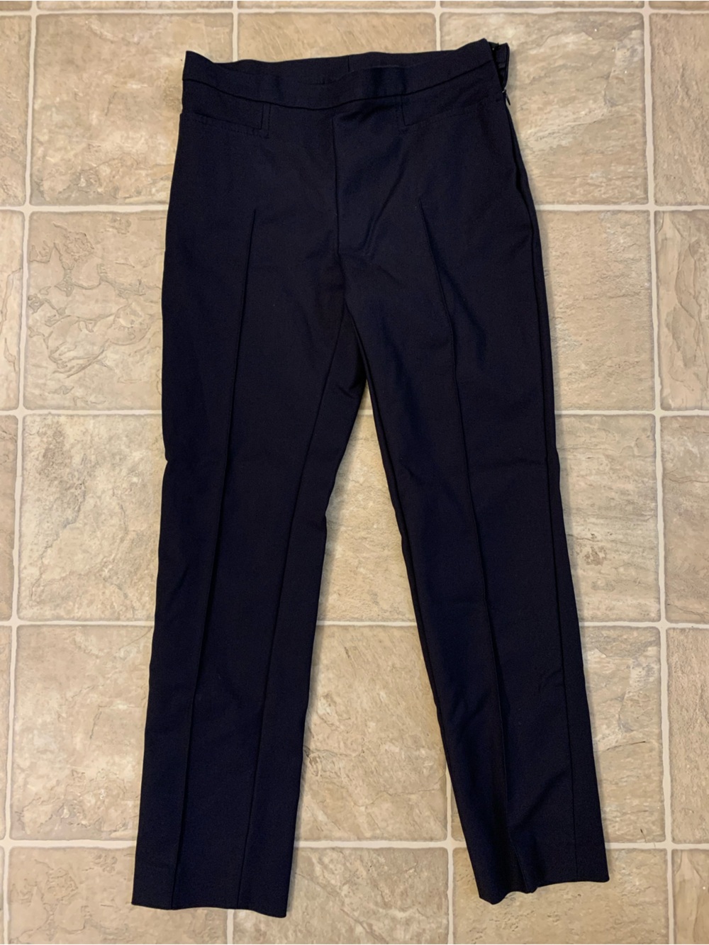 AKRIS punto — navy business professional slacks pleated dress pants